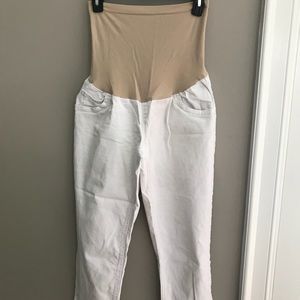 Maternity White Capris